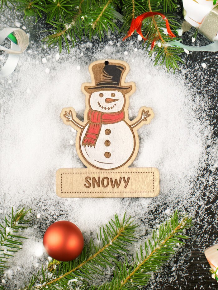 Snowman Wooden Decoration